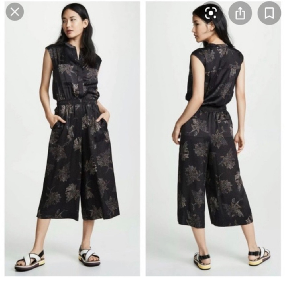 Vince Woodblock Floral Jumper Small